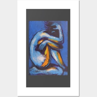 Blue Mood 3 - Female Nude Posters and Art